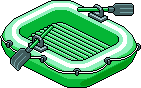 Green Inflatable Boat