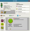 Glitched userprofile with staff and ambassador badge and only 21 friends from Topohipsters profile.